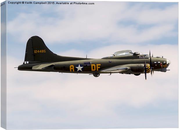  B-17 Memphis Belle Canvas Print by Keith Campbell