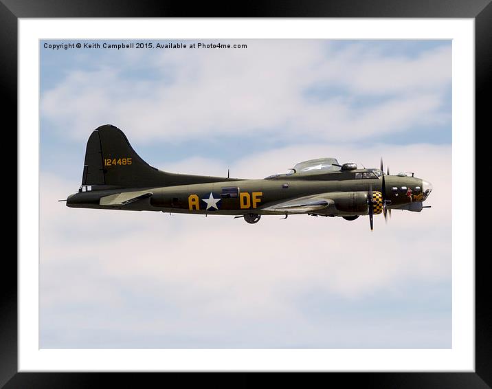  B-17 Memphis Belle Framed Mounted Print by Keith Campbell