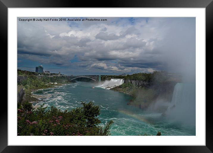  Beauty of Niagara Falls Framed Mounted Print by Judy Hall-Folde