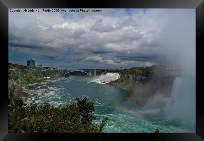  Beauty of Niagara Falls Framed Print by Judy Hall-Folde