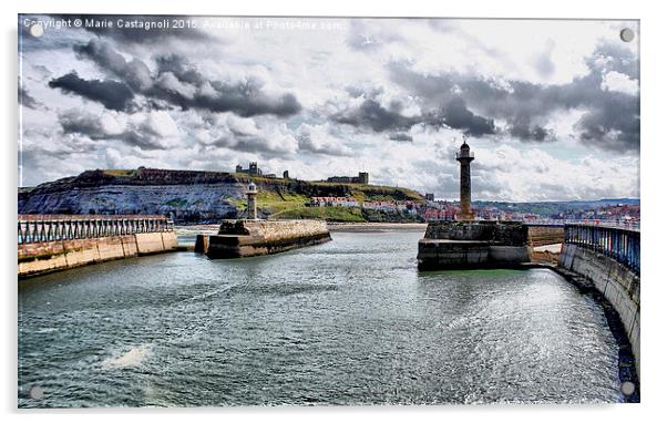  Looking Back through The Harbour Acrylic by Marie Castagnoli