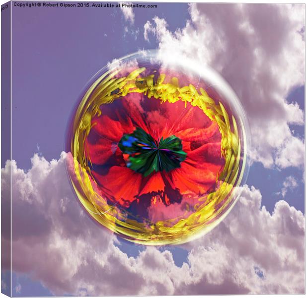  Flower Bubble in the sky Canvas Print by Robert Gipson