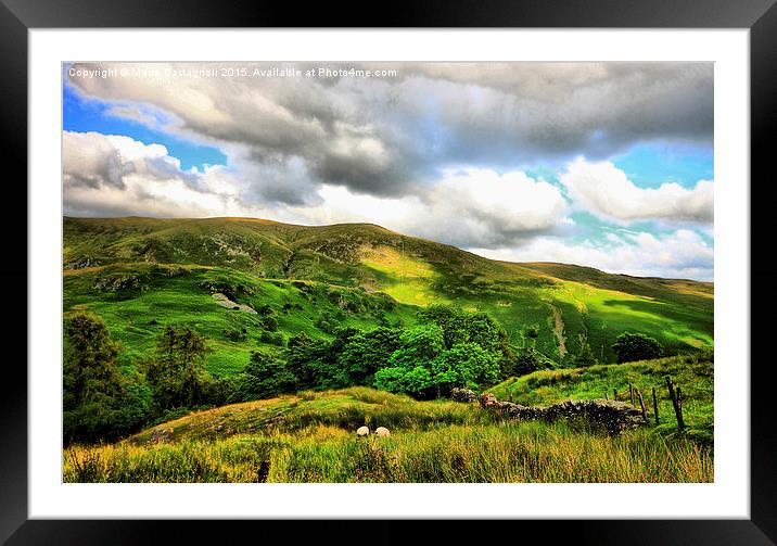 Rugged Kirkstone Pass Framed Mounted Print by Marie Castagnoli