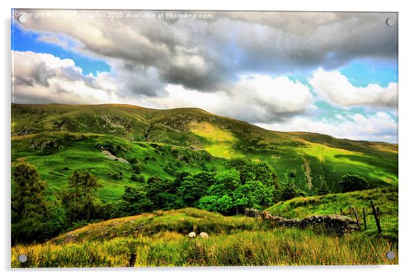 Rugged Kirkstone Pass Acrylic by Marie Castagnoli