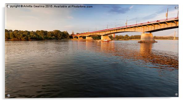 Slasko Dabrowski Bridge panorama Acrylic by Arletta Cwalina