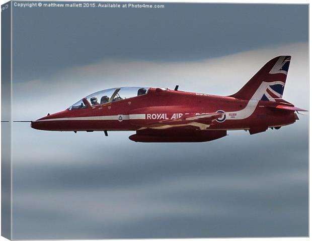  Red Arrow Pilots Eye View Canvas Print by matthew  mallett