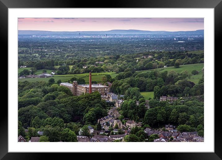 Bollington and Manchester Framed Mounted Print by Phil Sproson