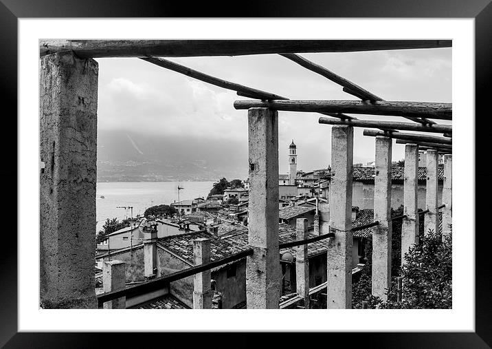  The rooftops of Limone sul Garda Framed Mounted Print by Julian Bowdidge