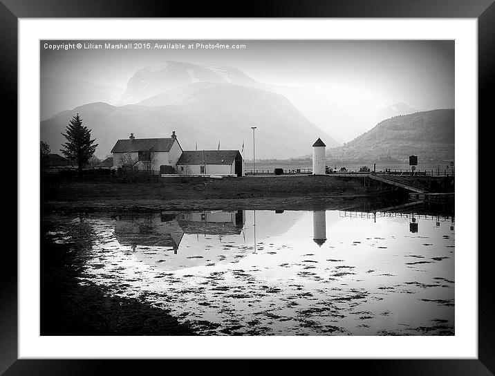  Misty Ben Nevis Reflections. Framed Mounted Print by Lilian Marshall