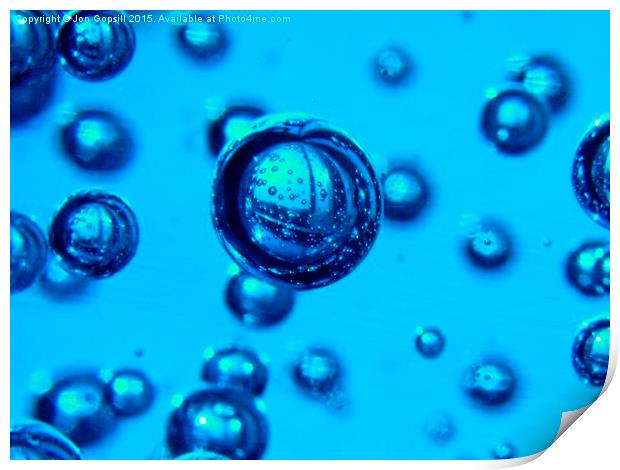 Blue Bubbles  Print by Jon Gopsill