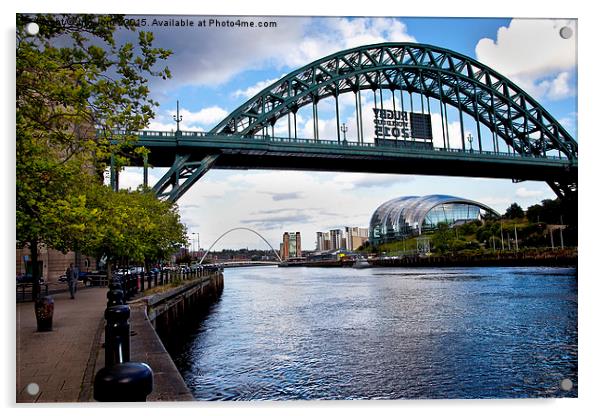  Tyne Bridges and The Sage Acrylic by Jim Jones