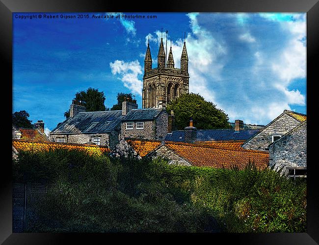  Across the roofs of Helmsley, Yorkshire. Framed Print by Robert Gipson
