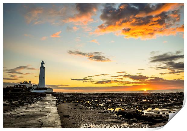 Lighthouse on a beautiful morning........ Print by Naylor's Photography