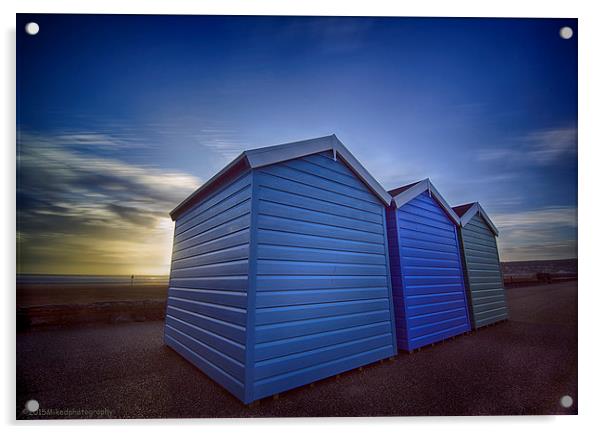  Beach Huts Acrylic by mike Davies