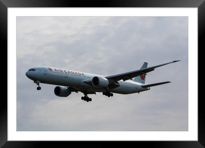 Air Canada Boeing 777 Framed Mounted Print by David Pyatt