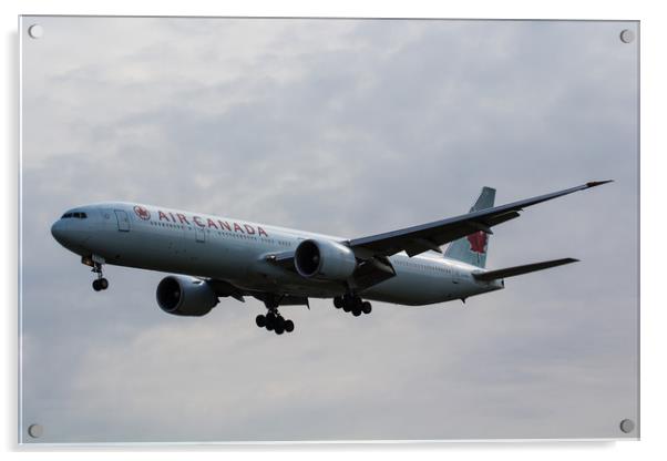 Air Canada Boeing 777 Acrylic by David Pyatt