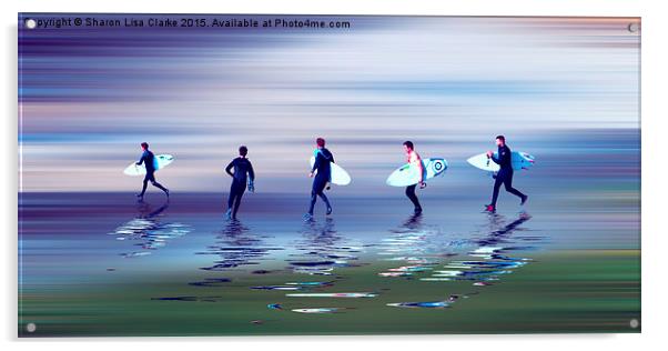  Lets go surf 2 Acrylic by Sharon Lisa Clarke