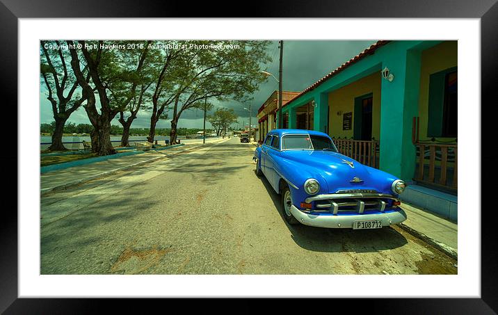  Vintage Plymouth at Cojimar  Framed Mounted Print by Rob Hawkins