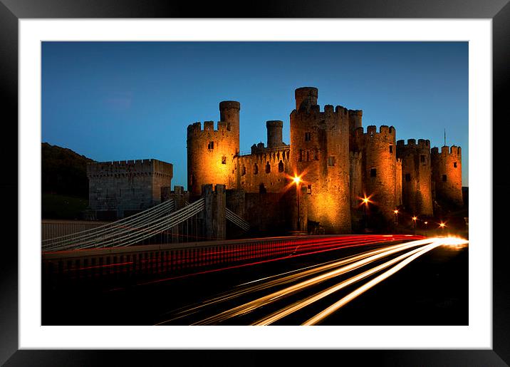  Conwy Castle by Night Framed Mounted Print by Phil Sproson