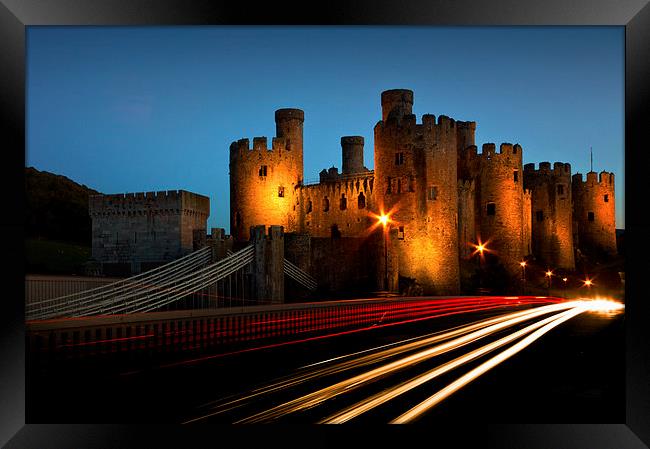  Conwy Castle by Night Framed Print by Phil Sproson