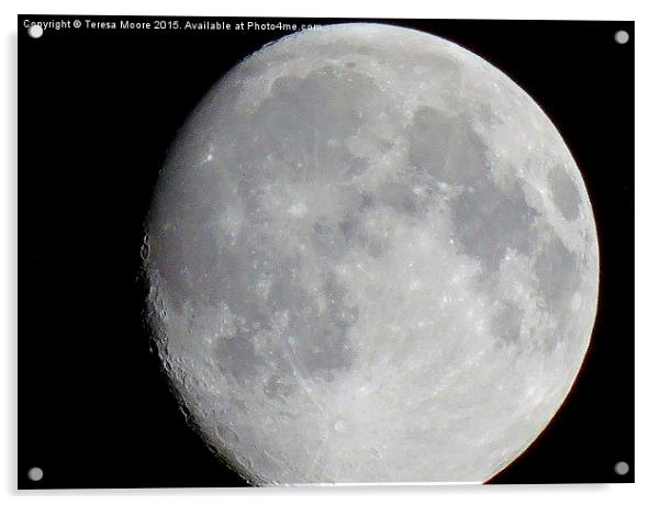  Full Moon26/08/15 Taken over Salwayash, Dorset  Acrylic by Teresa Moore
