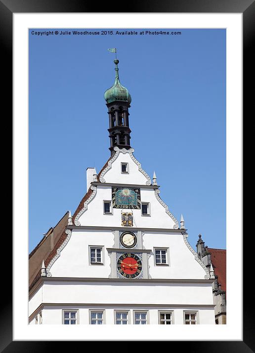 Rothenburg Ob der Tauber City councilors tavern Framed Mounted Print by Julie Woodhouse