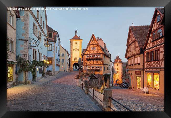 Rothenburg ob der Tauber Framed Print by Julie Woodhouse