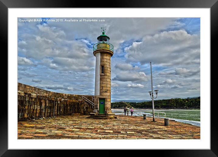  Binic Lighthouse. Bretagne. Framed Mounted Print by Ade Robbins