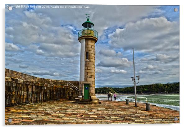  Binic Lighthouse. Bretagne. Acrylic by Ade Robbins