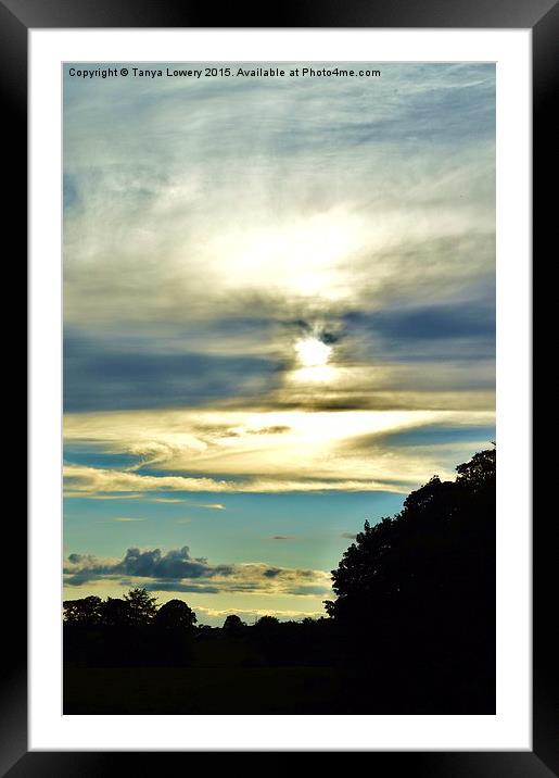  clouds nearing sunset Framed Mounted Print by Tanya Lowery