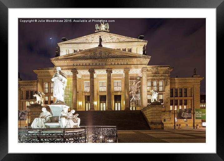 Konzerthaus on Gendarmenmarkt in Berlin Framed Mounted Print by Julie Woodhouse