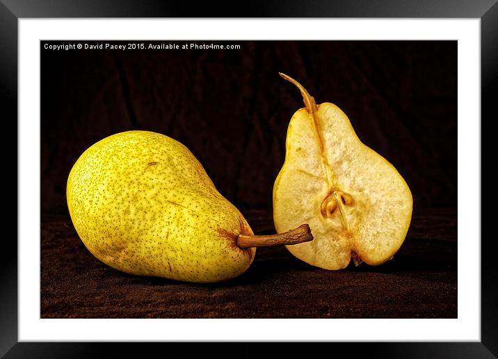  Nice Pear Framed Mounted Print by David Pacey
