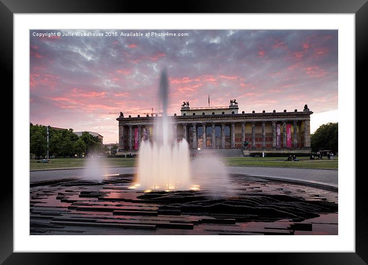 Altes Museum and Lustgarten, Berlin, Germany Framed Mounted Print by Julie Woodhouse