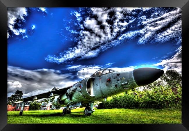  Harrier Jump Jet HDR Framed Print by Robert Bradshaw