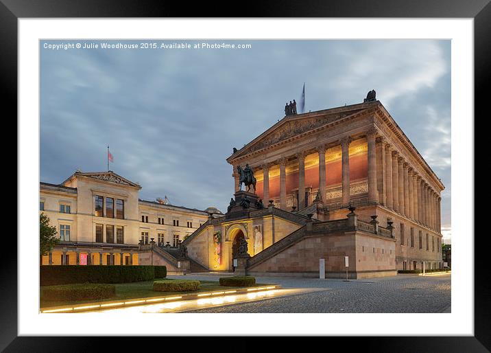 Alte Nationalgalerie and Neues Museum, Berlin, Ger Framed Mounted Print by Julie Woodhouse