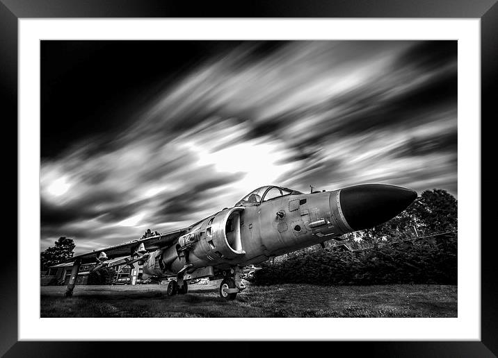  Harrier Jump Jet Framed Mounted Print by Robert Bradshaw