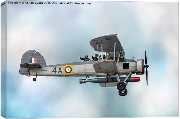 The Fairey Swordfish Biplane Canvas Print by Adrian Evans