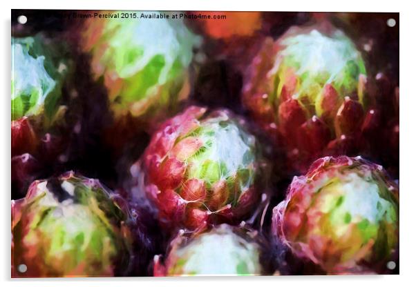  Cactus Heads Acrylic by Tracy Brown-Percival