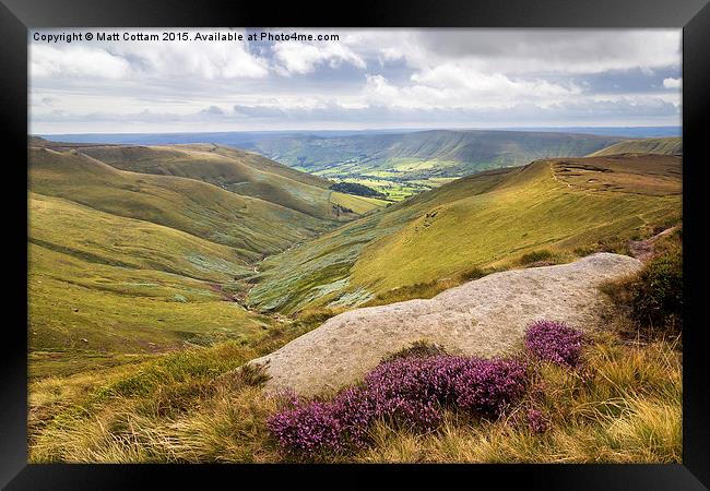  View from Kinder Scout Framed Print by Matt Cottam