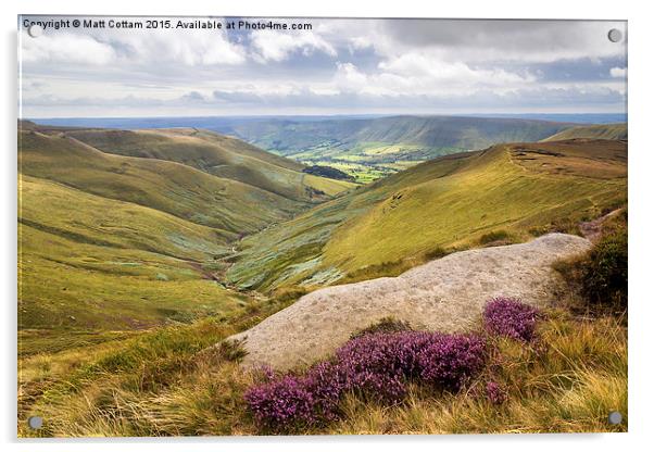  View from Kinder Scout Acrylic by Matt Cottam