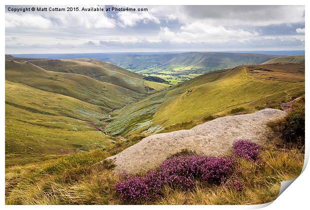  View from Kinder Scout Print by Matt Cottam
