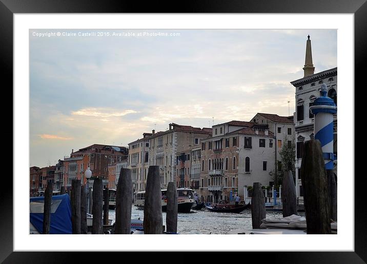 Grand Canal  Framed Mounted Print by Claire Castelli