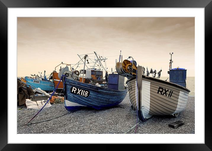  Hastings Fishing Boats Framed Mounted Print by Tony Bates
