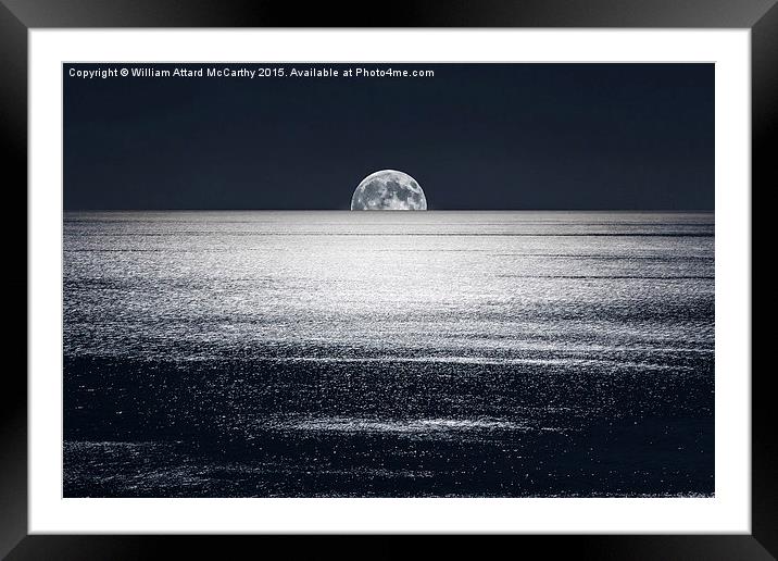 Peek-a-Boo-Moon Framed Mounted Print by William AttardMcCarthy