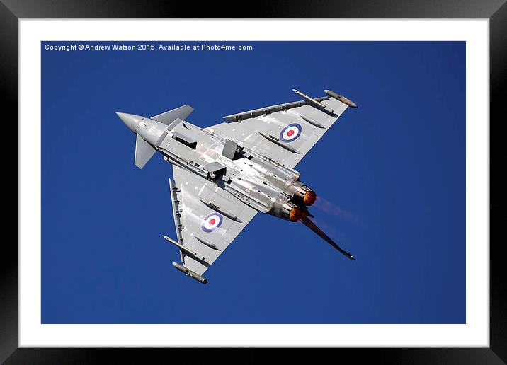  Eurofighter Typhoon FGR4 (ZK349) from RAF Synchro Framed Mounted Print by Andrew Watson