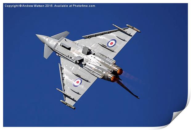  Eurofighter Typhoon FGR4 (ZK349) from RAF Synchro Print by Andrew Watson