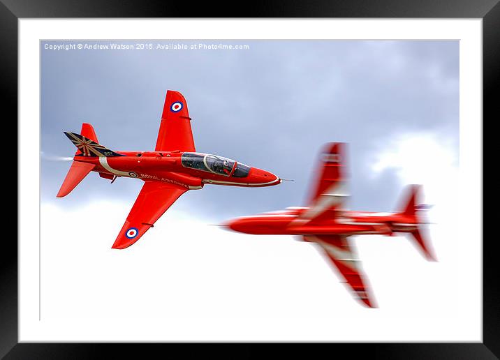  Red Arrows Opposition Pass Framed Mounted Print by Andrew Watson