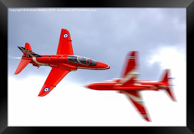  Red Arrows Opposition Pass Framed Print by Andrew Watson