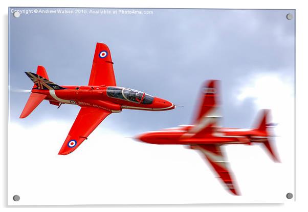  Red Arrows Opposition Pass Acrylic by Andrew Watson