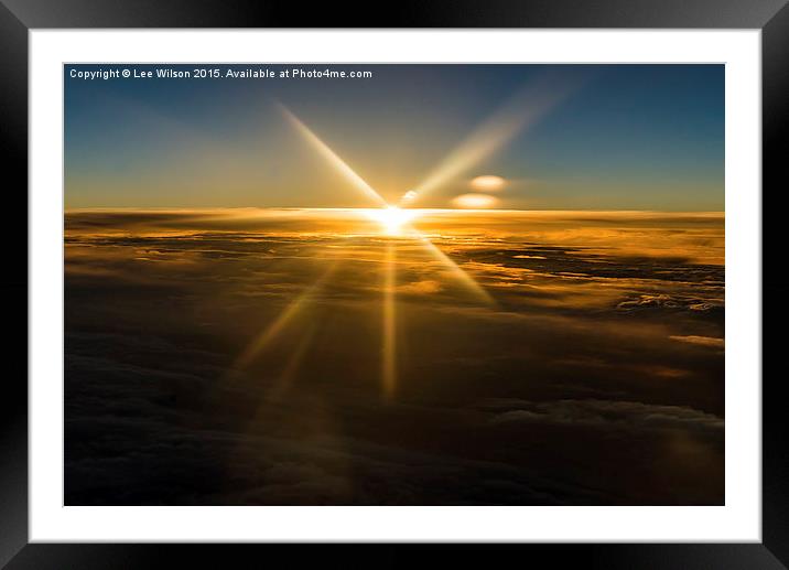  Sunset Above the Clouds Framed Mounted Print by Lee Wilson